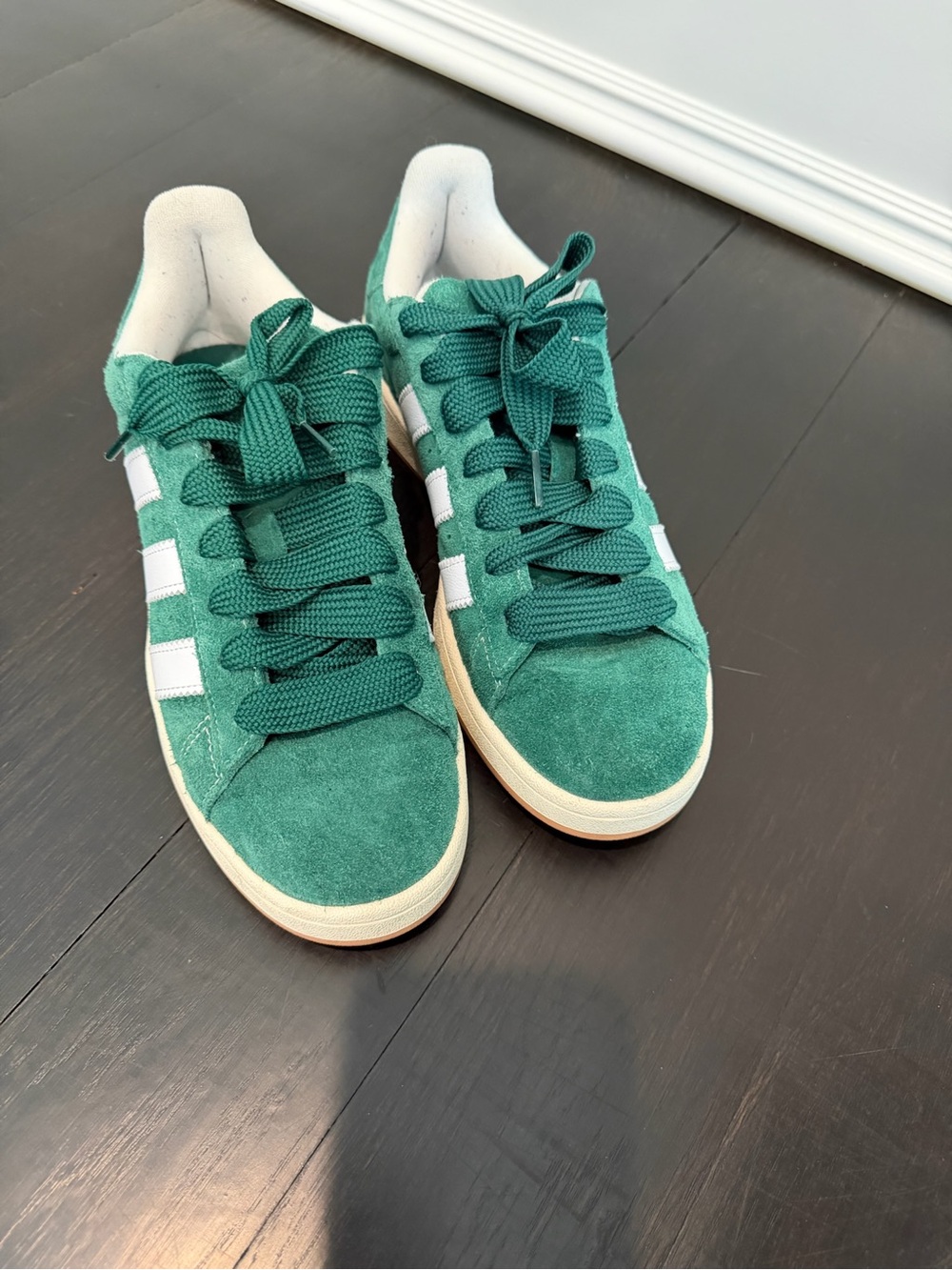 Green Adidas Campus Sneakers